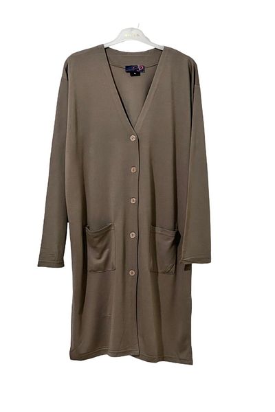 Nacar Mother's Day Women's Long Combed Cotton Mother Cardigan
