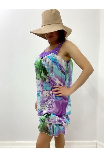 Secret Passion Lingerie New Summer Season Organic Batik Dye Strap New Season Pareo Ipek 1292
