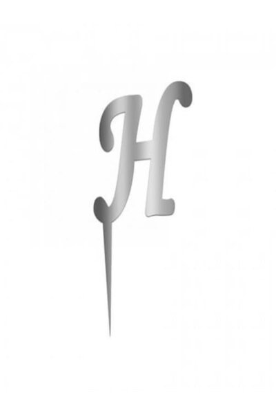 Happyland Gümüş Pasta Üstü Pleksi Pasta Üstü Harf Süsleme