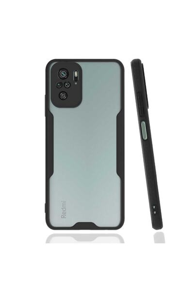 Ceponya Redmi Note 10 Kılıf Kamera Korumalı Arkası Şeffaf Silikon