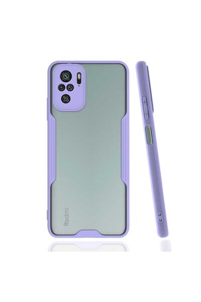Ceponya Redmi Note 10 Kılıf Kamera Korumalı Arkası Şeffaf Silikon