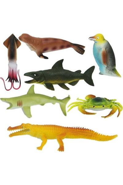 TOYSTURKA Crazoo Okyanus Hayvanları Büyük Poşet 7li Balıklar 15 Cm.