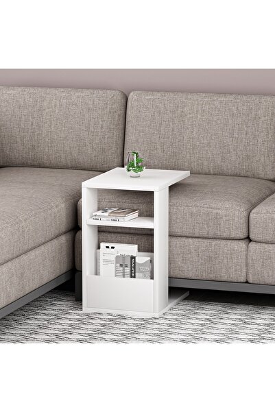 Ida Dekor Behram Side Table White - MDF