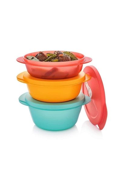Tupperware Micro Containers Set Tkaz Hsgl for Microwave Oven