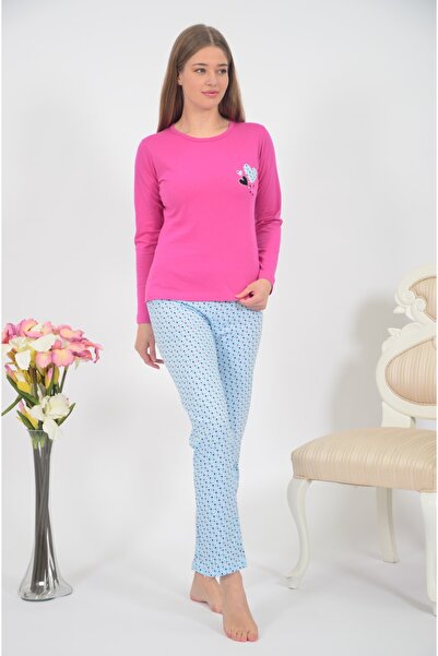 STYLE SENFONİ Uzun Kol Yazlık Bisiklet Yaka Pijama