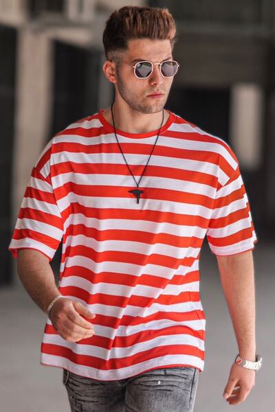 Madmext Ανδρικό κόκκινο μπλουζάκι oversize 4995