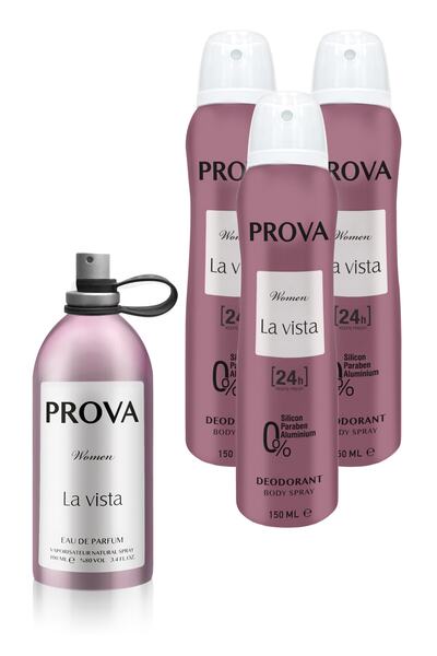 prova La Vista Edp Kadın Parfüm 120 ml Ve Deodorant 150 ml  3 Adet