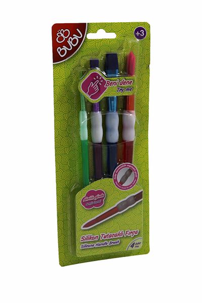 Bubu Brush with Silicone Handle 4 Pieces