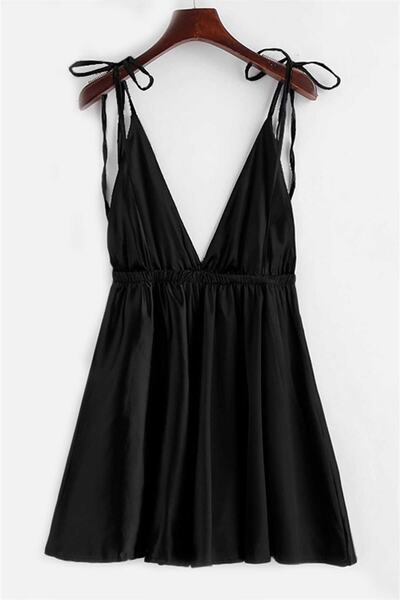 PEMBİŞ HOMEWEAR Donna Layla Siyah Saten Gecelik