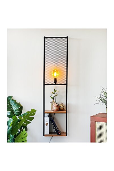 Weblonya Duvara Monte Aleron Kitaplıklı Lambader Aplik Duvar Rafı 1044 2 Metal Beyaz 125 cm 16 cm Metal 33 c