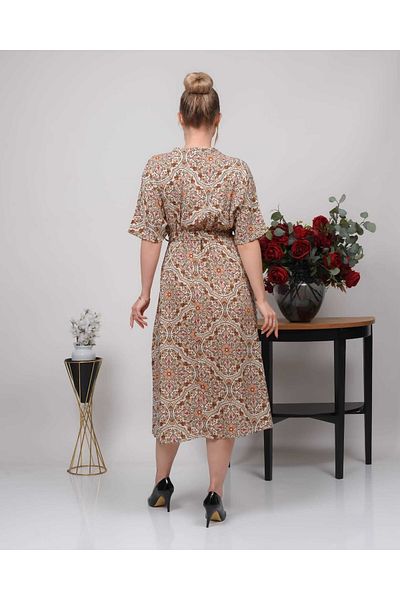 CİXAPLE Rochie din viscoza cu decolteu in V