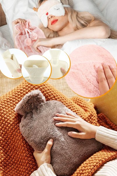 minibirevim Peluş Kılıflı Çıkarılabilir Sıcak Su Torbası
