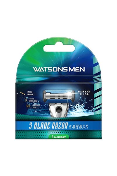 Watsons Ανδρικές λεπίδες ξυρίσματος 5 λεπίδες 4 τεμάχια