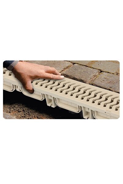 Genel Markalar 130x145x1000mm Drenaj Kanalı / Plastik Izgara / Yağmur Kanalı / Plastik Gider / Oluk Tapa