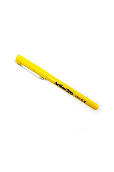 artline قلم Fineliner ذو طرف لباد 0.4 مم أصفر Ek-200 12 عبوة