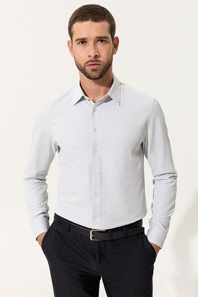 Pierre Cardin Ανδρικό γκρι πουκάμισο G021Sz004.000.1371005
