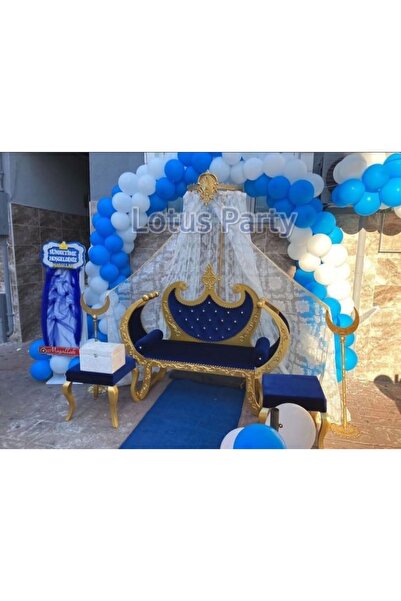 LOTUS PARTY 100 Pieces - Circumcision Wedding Themed Balloon Chain Set ( Blue...