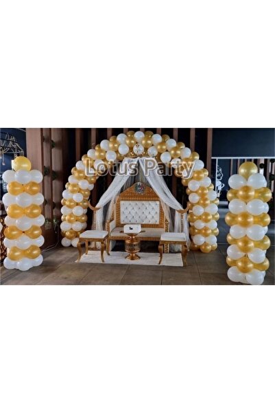 LOTUS PARTY 200 Pieces - Circumcision Wedding Themed Balloon Chain Set ( Gold...