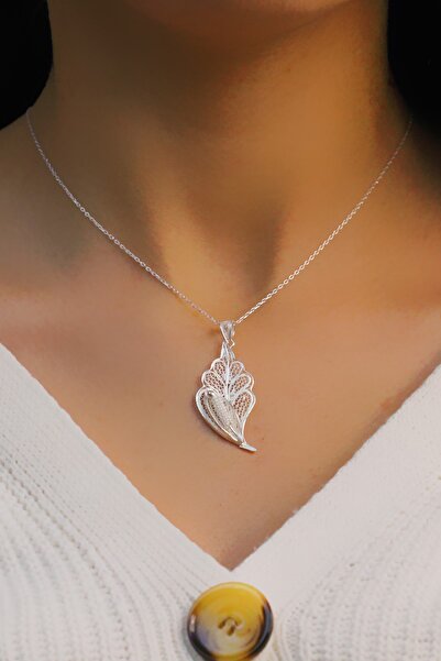 Midyat Nurtaş Gümüş Kadın Mısır Model El işçiliği Telkari Gümüş Kolye MNG2010...