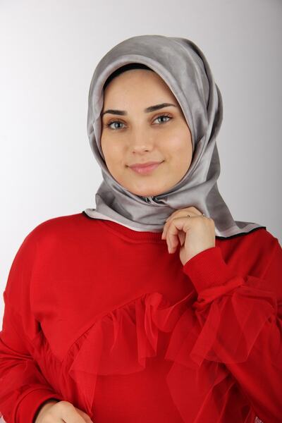 Aker Açık Gri Sura Ipek Eşarp 7208701 - 311