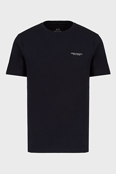 Armani Exchange Βαμβακερό μπλουζάκι με κανονική εφαρμογή ανδρικό μπλουζάκι με λαιμόκοψη 8nzt91 Z8h4z 1510