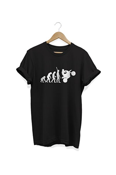 WİDİ Evrim Štampano crna T-shirt