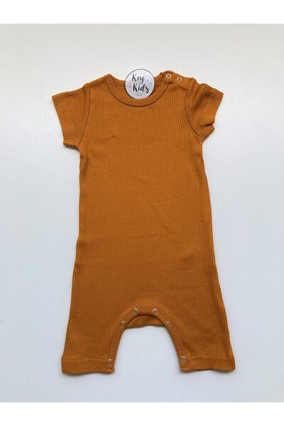 KEY KIDS بذلة رومبير مضلعة باللون الأبيض