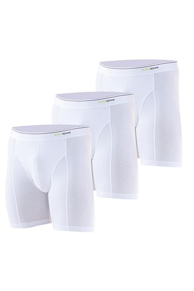 Blackspade Ανδρικό Boxer Tender Cotton 3-Pece Long Leg White 9683