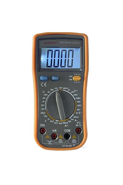 Genel Markalar Wh 890d Ncv Işıklı Dijital Multimetre Ölçü Aleti