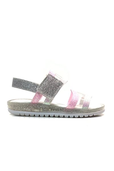 Tuğba Ortopedi 988 Ortopedik Kız Çocuk Gümüş / Pembe Simli Sandalet
