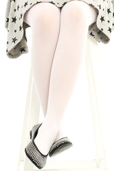 Selinus Kız Çocuk Micro 40 Opak Beyaz Külotlu Çorap