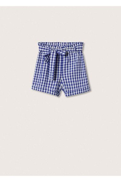 MANGO Kids Pantaloni scurți albaștri pentru copii