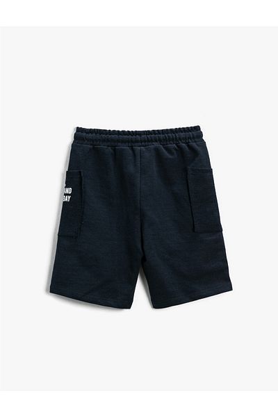 Koton Shorts Elastic Waist Printed Pocket Cotton