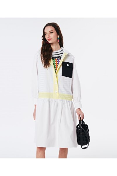 Twist Rochie cămașă din poplin