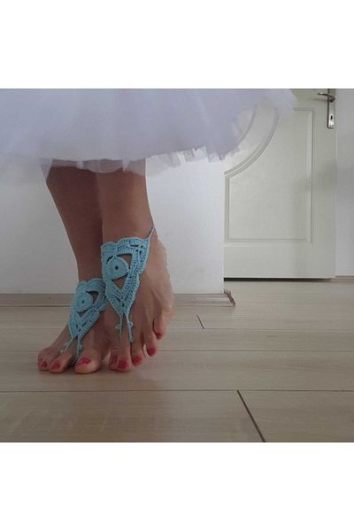 NeYeni Anklet, Foot Ornament, Foot Şahmeran, Şahmeran, Knitted Şahmeran, Handmade Anklet