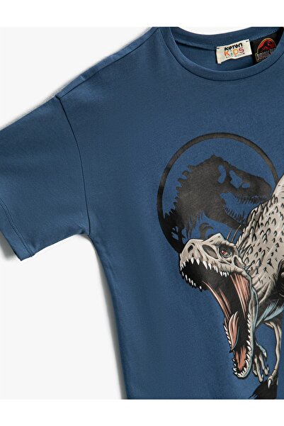 Koton Camp Cretaceous Dinosaur Nyomtatott póló Jurassic World Licensed Cotton