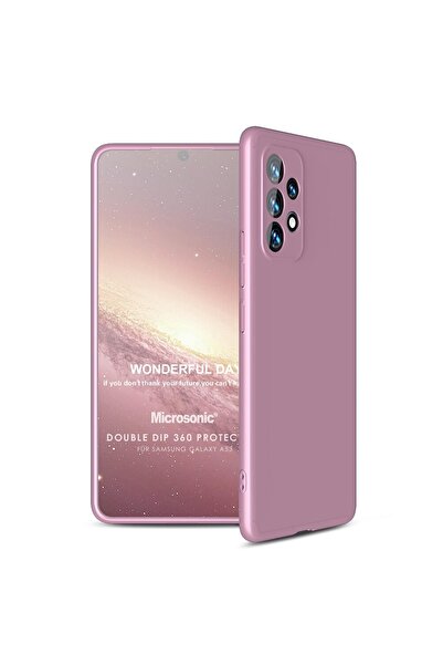 Microsonic Samsung Galaxy A53 5g Kılıf Double Dip 360 Protective Rose Gold