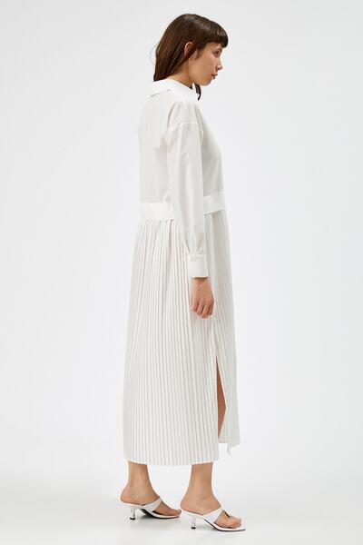 Koton Weißes Damenkleid 1YAK88984CW