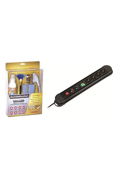 GOLDMASTER Tv Starter Kit(akım Koruma + Temizlik Seti + Hdmı + Scart + Fırça)