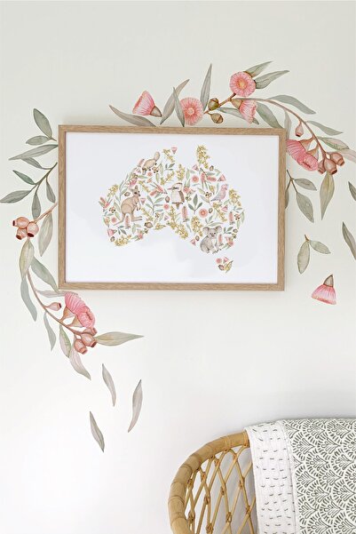 WALLHUMAN Sakız Ağacı Çiçekleri Çocuk Odası Duvar Stickerı