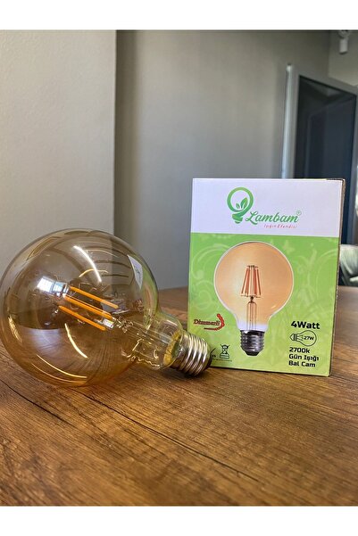 LAMBAM 4 Watt G95 Led Rustik Ampul 2700 Kelvin Günışığı Dim Edilebilir Özellikli