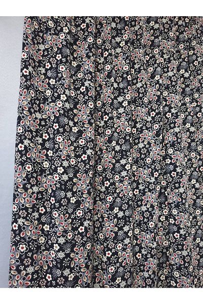 sercan konfeksiyon Mother Print Skirt Viscose Fabric with Elastic Waist