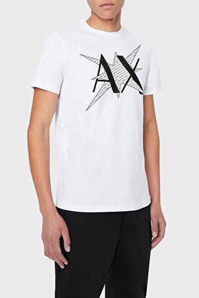 Armani Exchange Pamuklu Baskılı Regular Fit Bisiklet Yaka T Shirt Erkek T Shi...