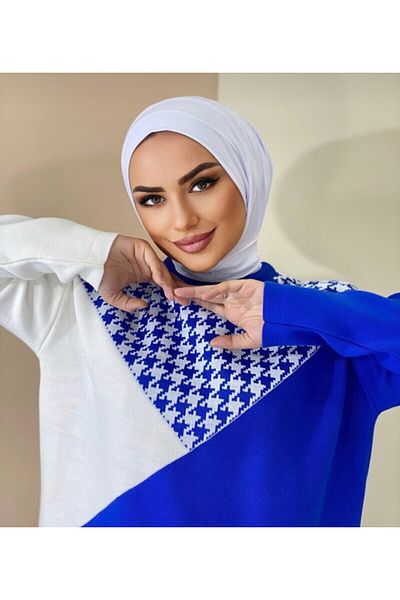 OykumBone Şal alb - Design cu snap