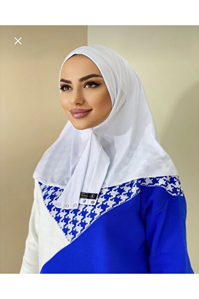 OykumBone Λευκό σάλι - Σχέδιο με κουμπωτά