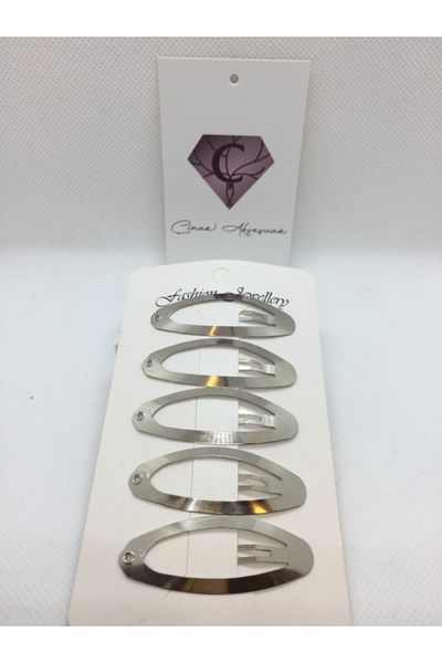 Çınar Aksesuar Cataramă metalică - Cataramă pentru ac de păr - Cataramă pentru clește - Clește drept - (Potrivit pentru realizarea de catarame) - Culoare argintie