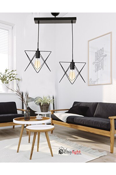 Etsylight Prizma Sıralı 2, Antre Avize, Mutfak Avize, Yemek Odası, Salon Avize