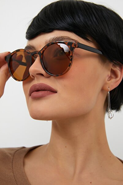 ModaLand Viyana Leopar Brown New Kadın Güneş Gözlüğü