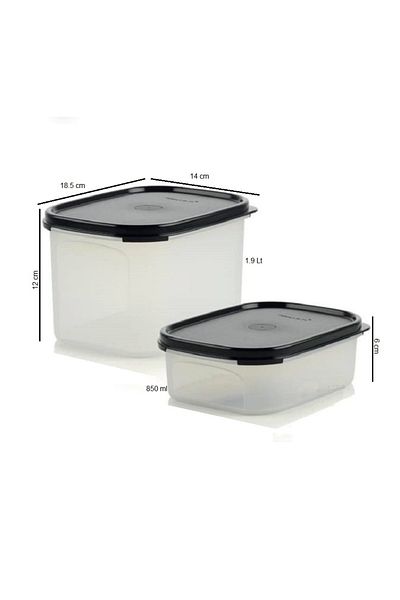 Tupperware Compact Storage Container 2 Pieces 850 ml 1.9 lt Multi-Purpose Set