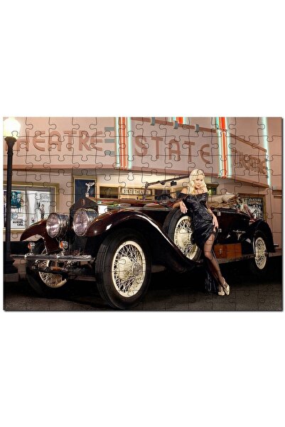 Cakapuzzle Classic Car Beautiful Woman Movie Poster 1000 Pieces Puzzle Jigsaw...
